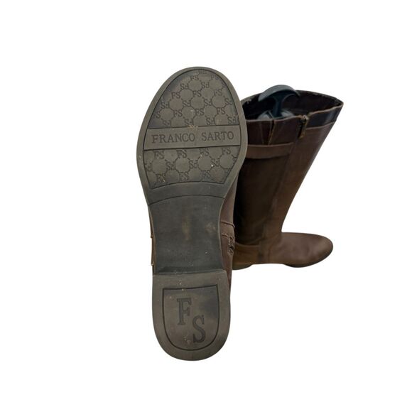 Franco Sarto L-Crash Brown Leather Tall Riding Boots Size 9.5 - Picture 3 of 8